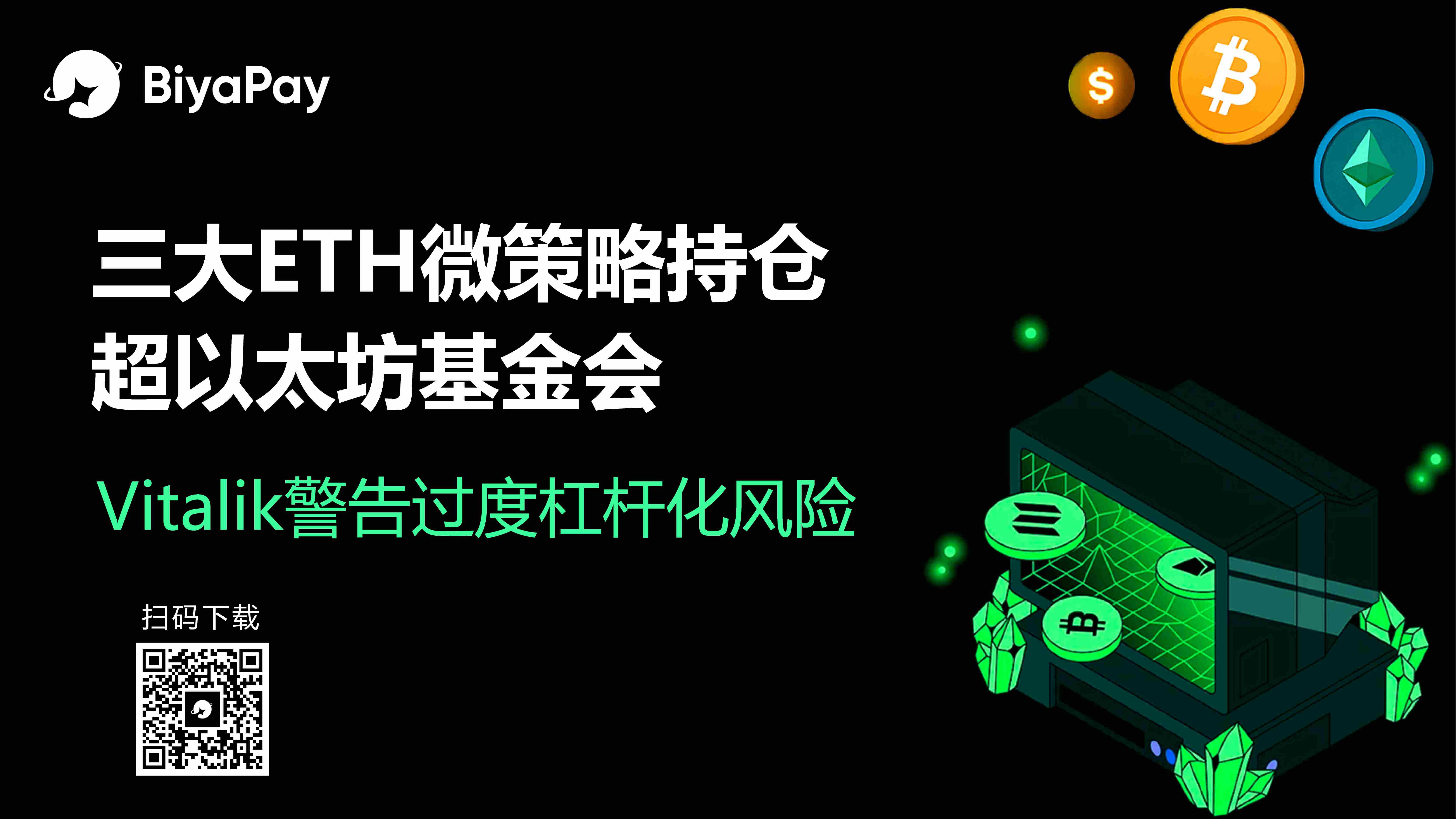 BiyaPay分析师：市场忽视Vitalik杠杆警告 ETH微策略持仓超基金会