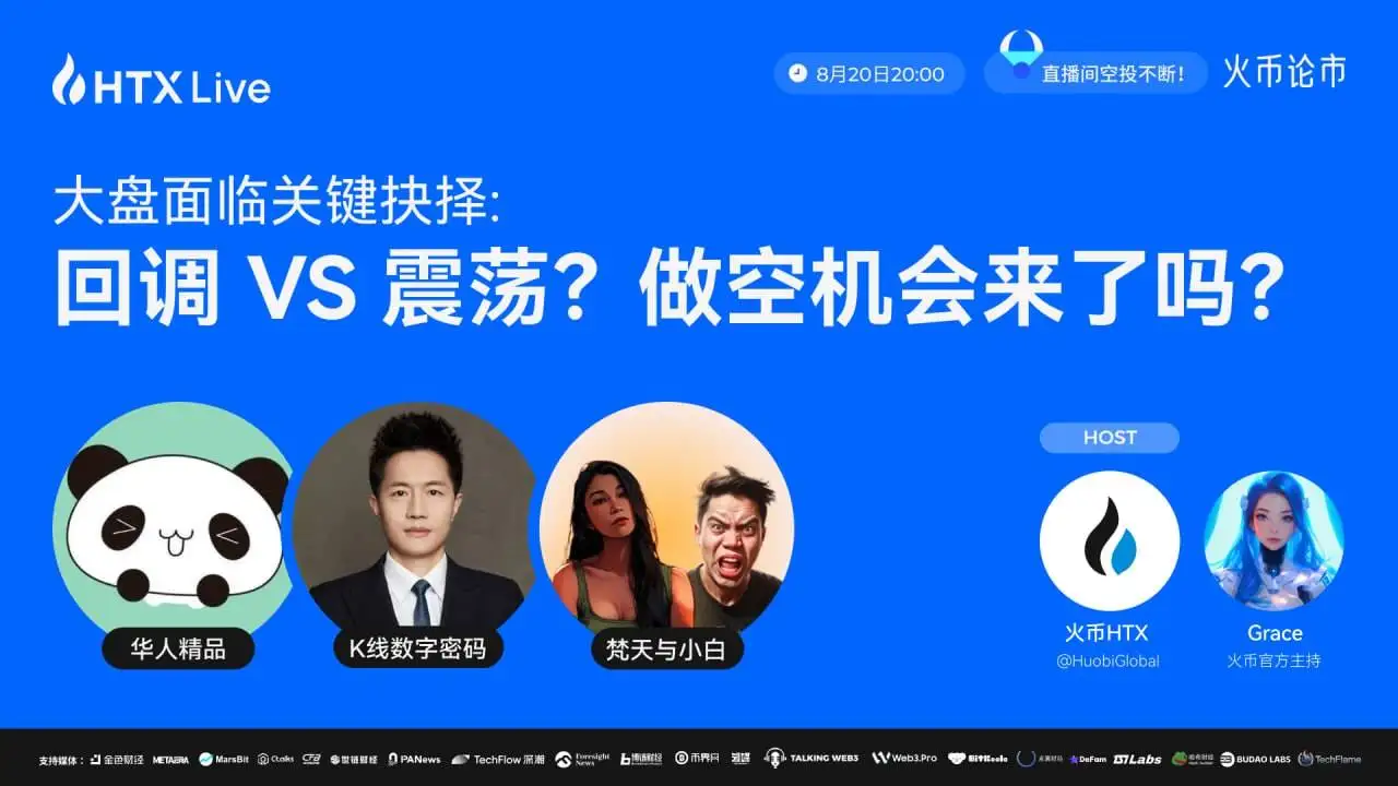 火币HTX今晚举办加密市场主题直播，资深团队解析宏观政策影响