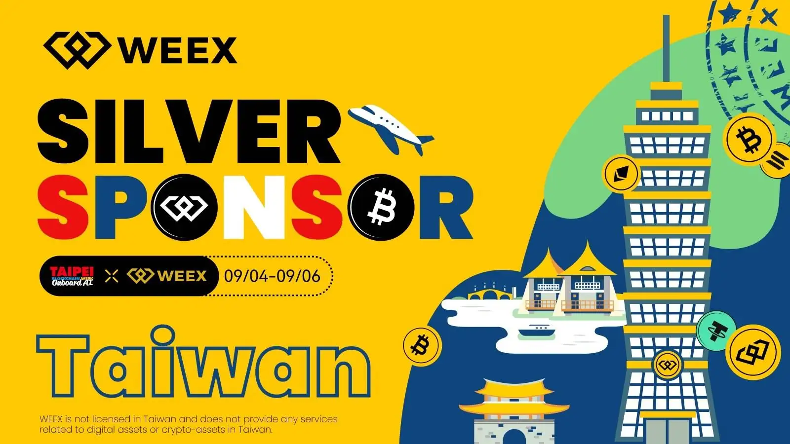 WEEX唯客交易所连续两年赞助台北区块链周，聚焦Web3与AI融合创新