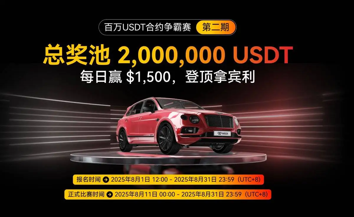 WEEX唯客交易所第二期合约争霸赛即将收官 总奖池200万USDT等你来战