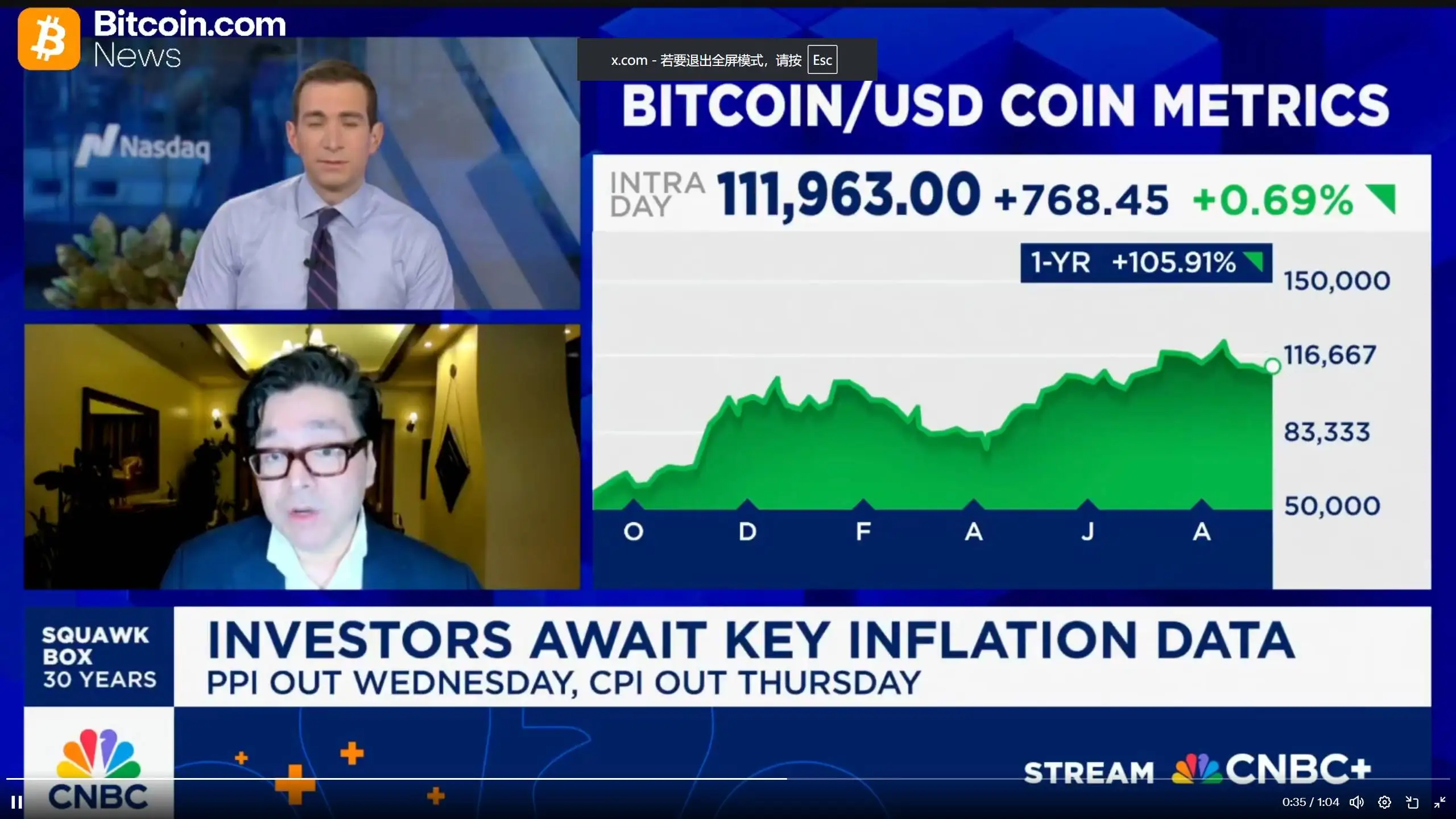 BitMine董事长Tom Lee预测比特币年底将突破20万美元